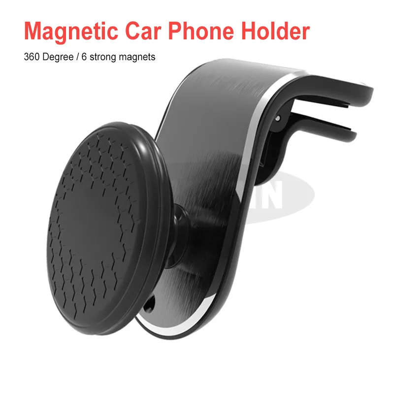 Мини магнитный автомобильный держатель для телефона с зажимом вентиляционного