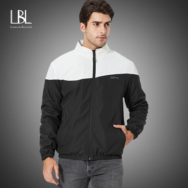 

2020 Men Casual Jackets New Autumn Clothes Patchwork Outwear Hooded Coats Slim Mens Fashion Printed Windbreaker Bomber Jackets