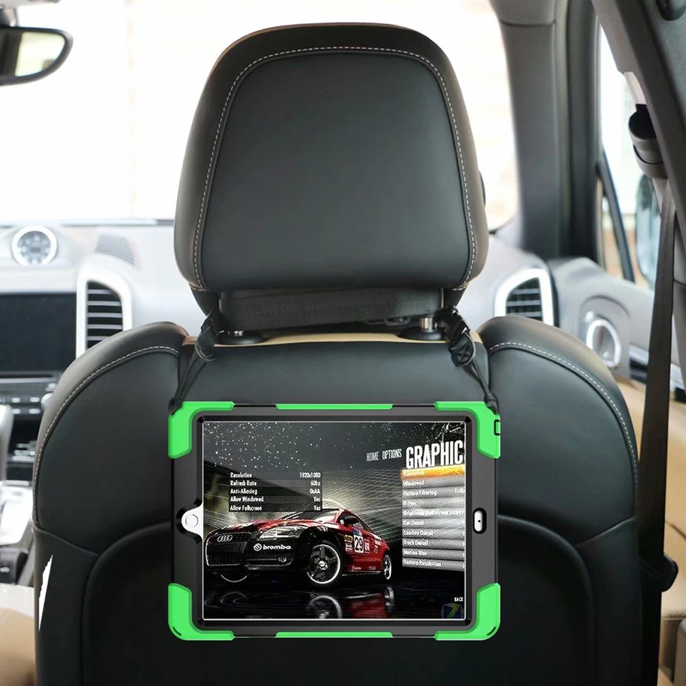

For iPad 6 2018 5 2017 9.7 inch Case With Shoulder Strap Shockproof Hand-held Hard Tablet Cover For Apple iPad 5th 6th Cases