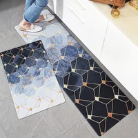 water oil absorbing toilet kitchen leather floor mat strip non slip bathroom door mat leather rug customize waterproof carpet