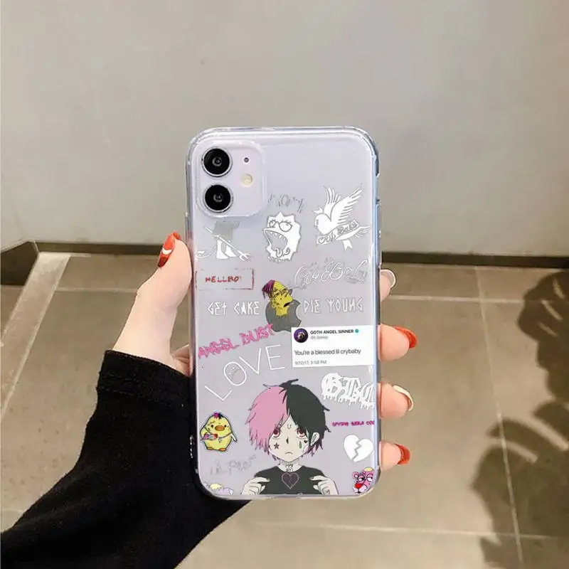 

lil peep Phone Case Transparent for iPhone 11 12 mini pro XS MAX 8 7 6 6S Plus X 5S SE 2020 XR