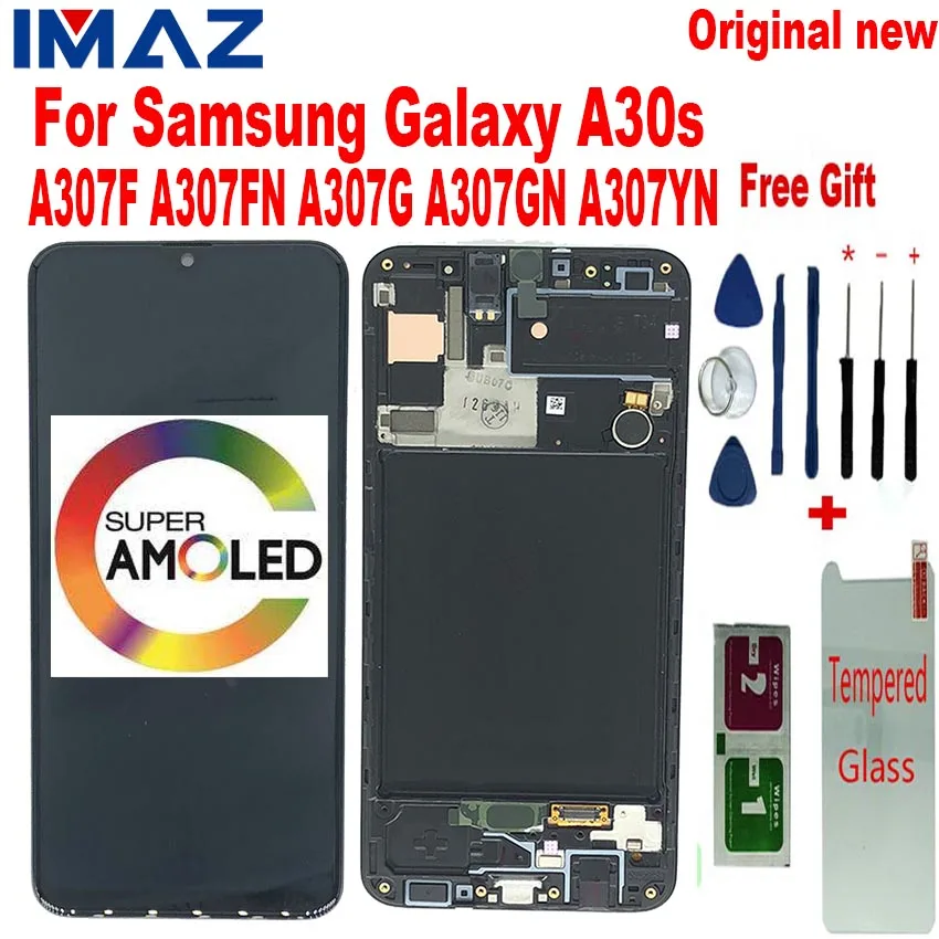 IMAZ оригинальный AMOLED 6 4 &quotдля Samsung Galaxy A30S A307F A307FN A307G A307GN A307YN сенсорный экран