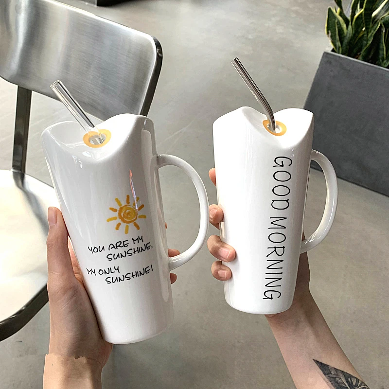 

Cute Words Ceramics Mugs coffee mug Milk Tea office Cups Drinkware the Best birthday Gift with Gift Box for friends