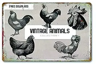 

Vintage Animals Collection l Metal Sign