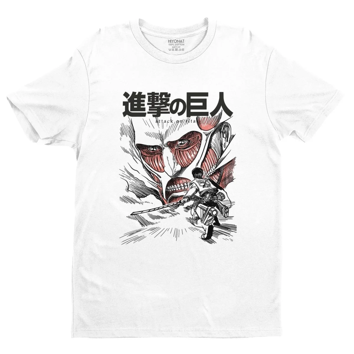 

Classic Giant Killer T Shirt for Men Short Sleeved Attack On Titan Tshirt Casual T-shirt Cotton Regular Fit Tee Tops Merchandise