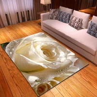 3d rose living room carpet romantic valentines bedroom rugs girls mat soft flannel non slip corridor balcony floor area rugs