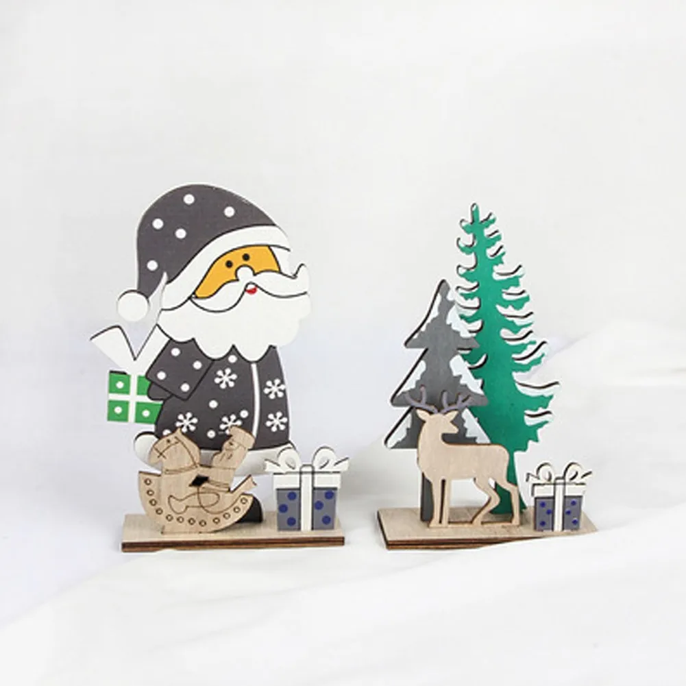 

Christmas Elk Wood Craft Christmas Tree Ornament Noel Christmas Decoration For Home Wooden Pendant Navidad New Year