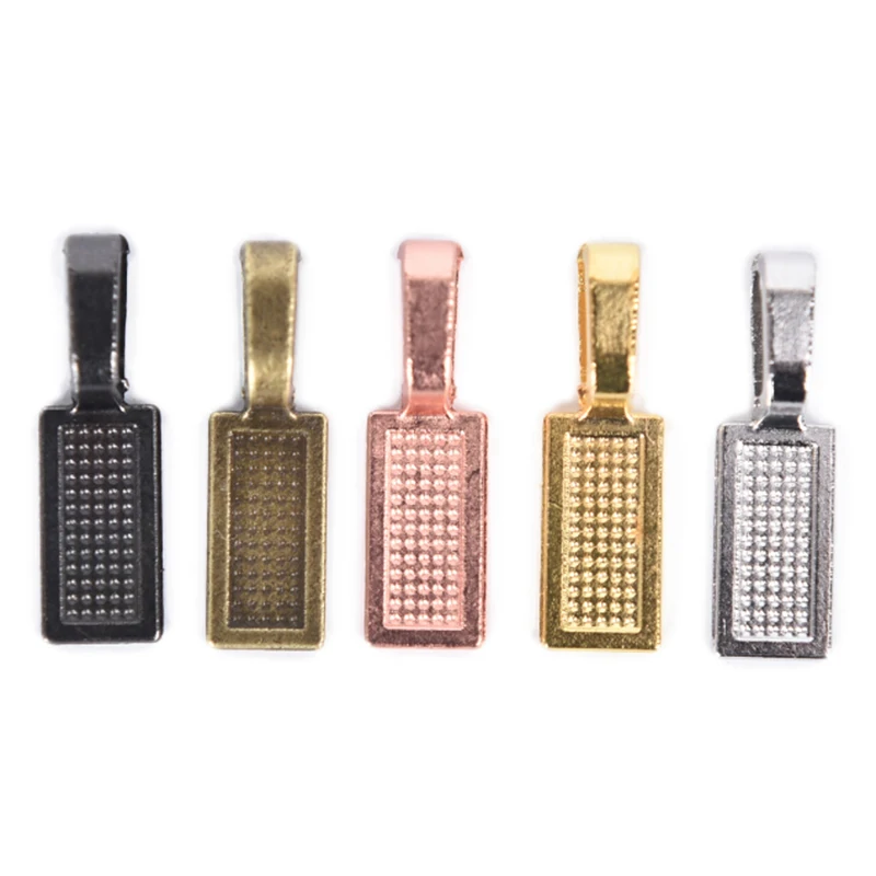 20 шт./компл. сплав клея на кабошона прямоугольник Форма подвески прелести разъем