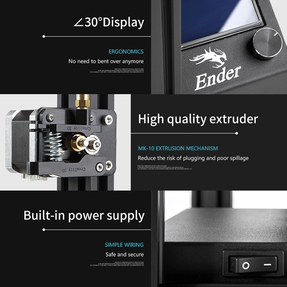 3D принтер Creality Ender 5 набор сделай сам макс. 180 мм/секция алюминиевый профиль