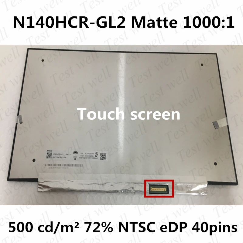 Оригинальная новая 14 0-дюймовая модель N140HCR-GL2 IPS FHD 72% NTSC eDP 40-контактная матовая