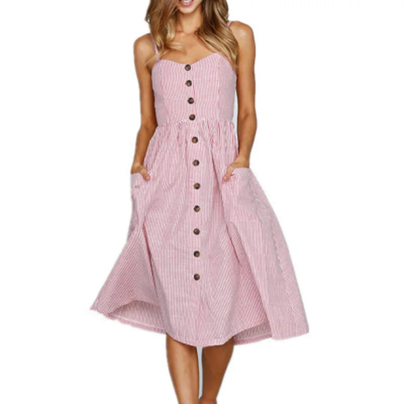 

Sexy Backless Bow Tie V Neck Dresses Robe Summer Women Midi Cotton Dress Strap A Line Slim Beach Dress Ladies Holiday Vestidos