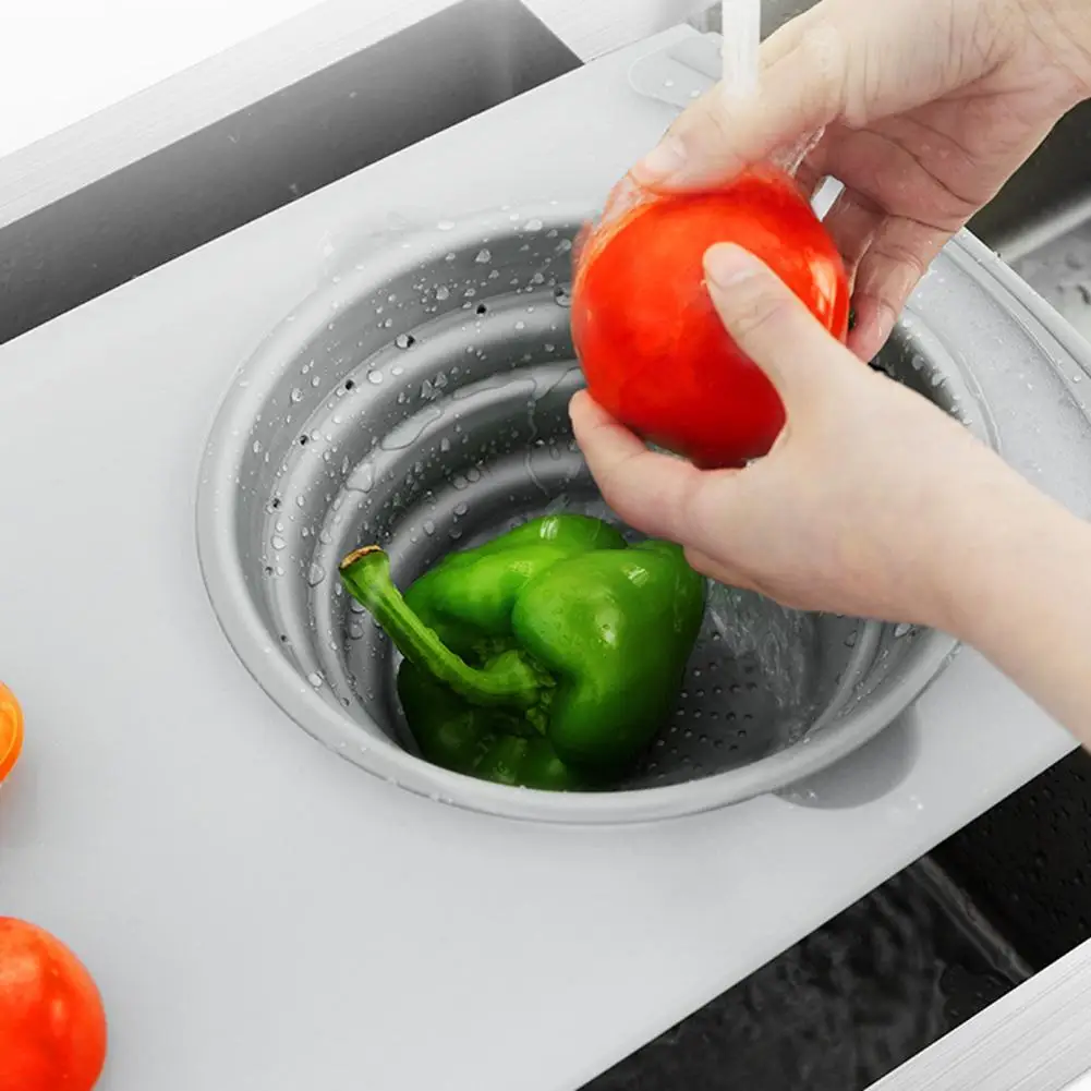 Innovative Multi-Functional 3 in 1 Chopping Board Detachable Folding Drain Basket Sink Cutting Kitchen Tools | Дом и сад