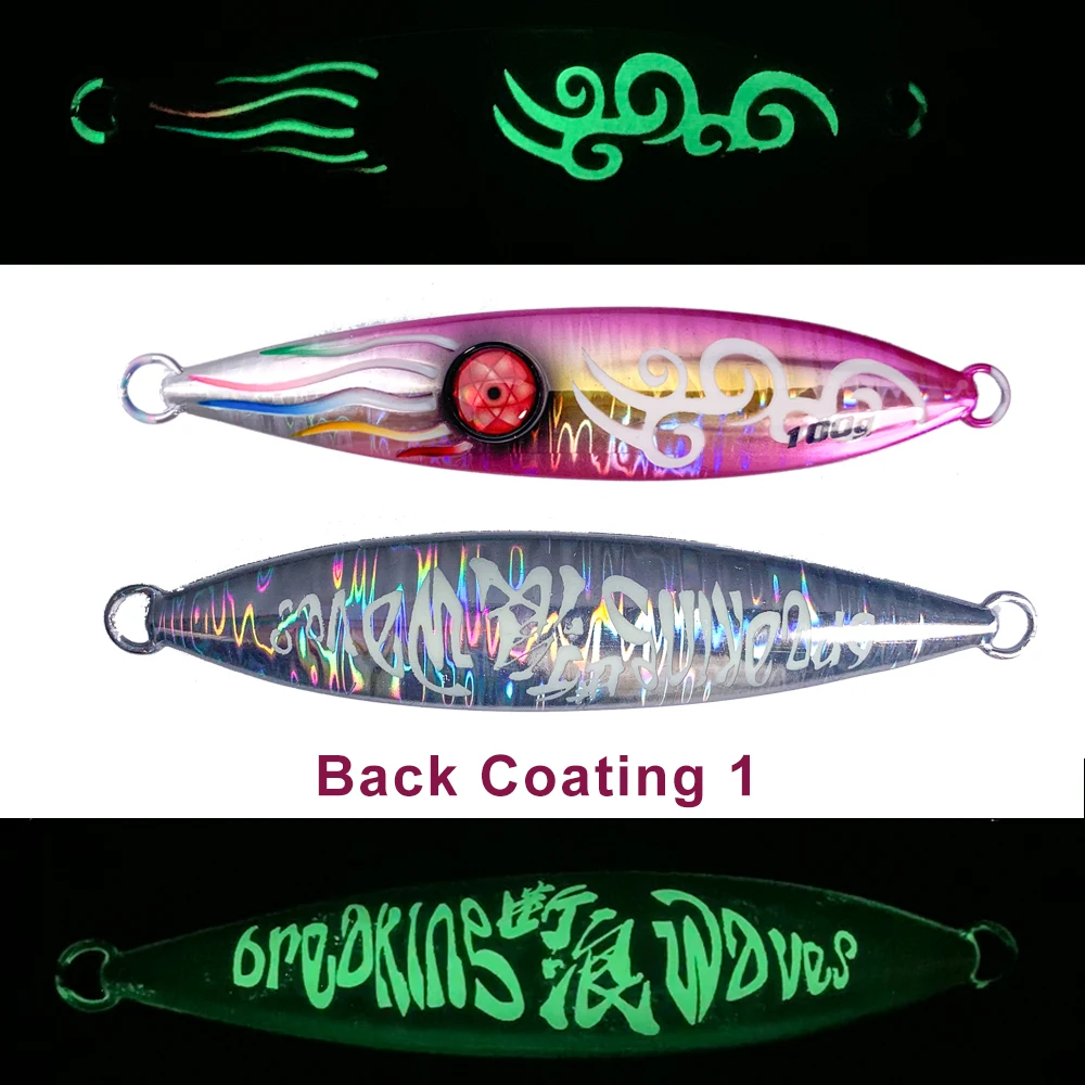 

OBSESSION Janpan Laser Slow Metal jigging lure 100g Hand carved Artificial Bait big tuna Luminous Fishing Lure Artificial Bait