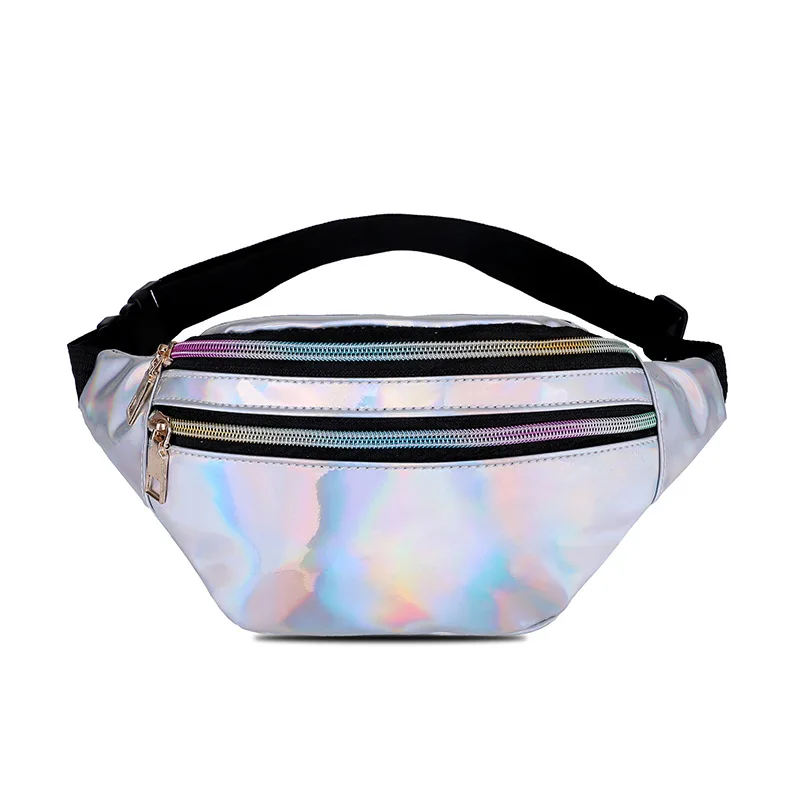 

Waist Bag Laser Women's Male and Female Personality Colorful Shoulder Messenger Bag Multifunctional Anti-Theft Cell Phone Bag