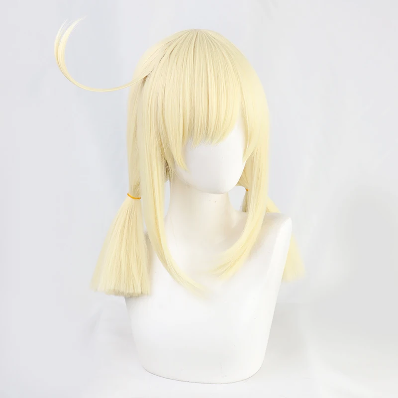 

Genshin Impact Klee Light Gold Straight Twin Ponytails Cosplay Wigs C00071