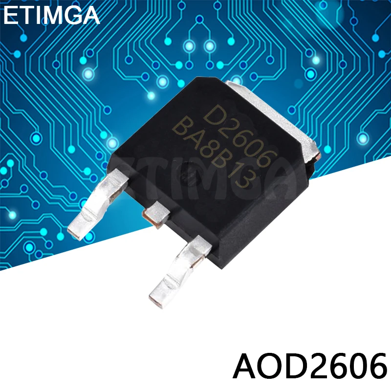 

10PCS/LOT AOD2606 D2606 TO-252 Transistor SMD SOT-252 46A 60V