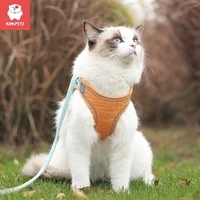 kimpets cat harness traction rope anti break away cat rope cat chest harness shoulders cat walking rope adjustable tie pet rope
