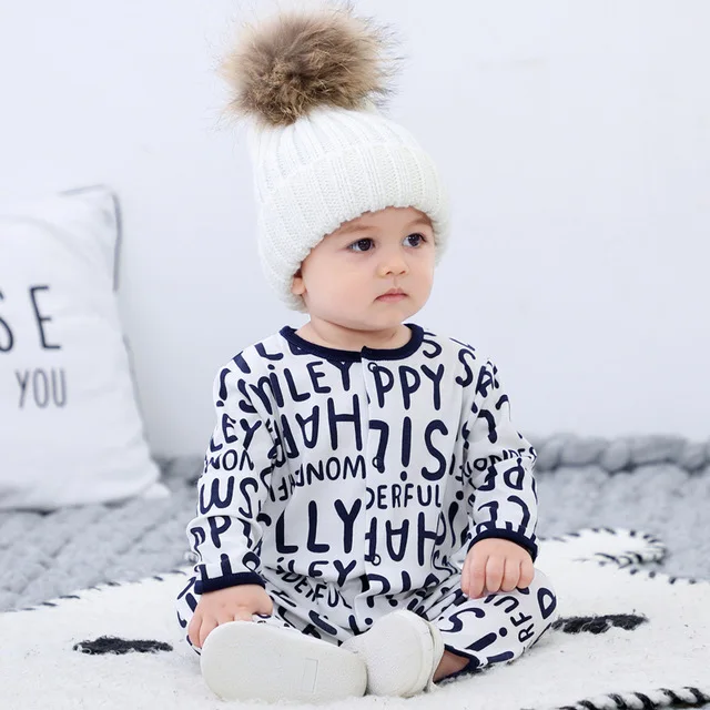

Baby Boys Bodysuits Cartoon Letter Printed Clothing for Newborn Girls Long Sleeves Toddler Long Sleeve Bodysuit Fashion Clothing