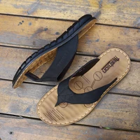 2021 summer shoes men slippers genuine leather beach slippers mens flip flop sandals summer men shoes male flip flops