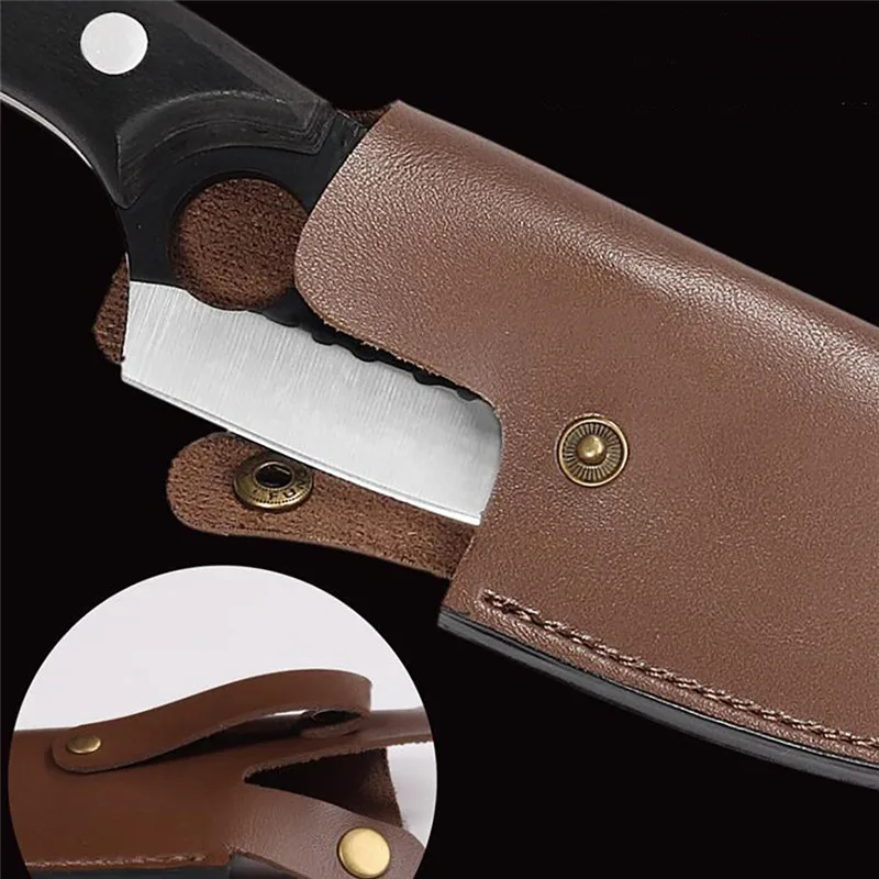 

Vacclo Handmade Stainless Steel Kitchen Boning Knife Fishing Knife Meat Cleaver Outdoor Cooking Cutter Butcher Knife With Bag