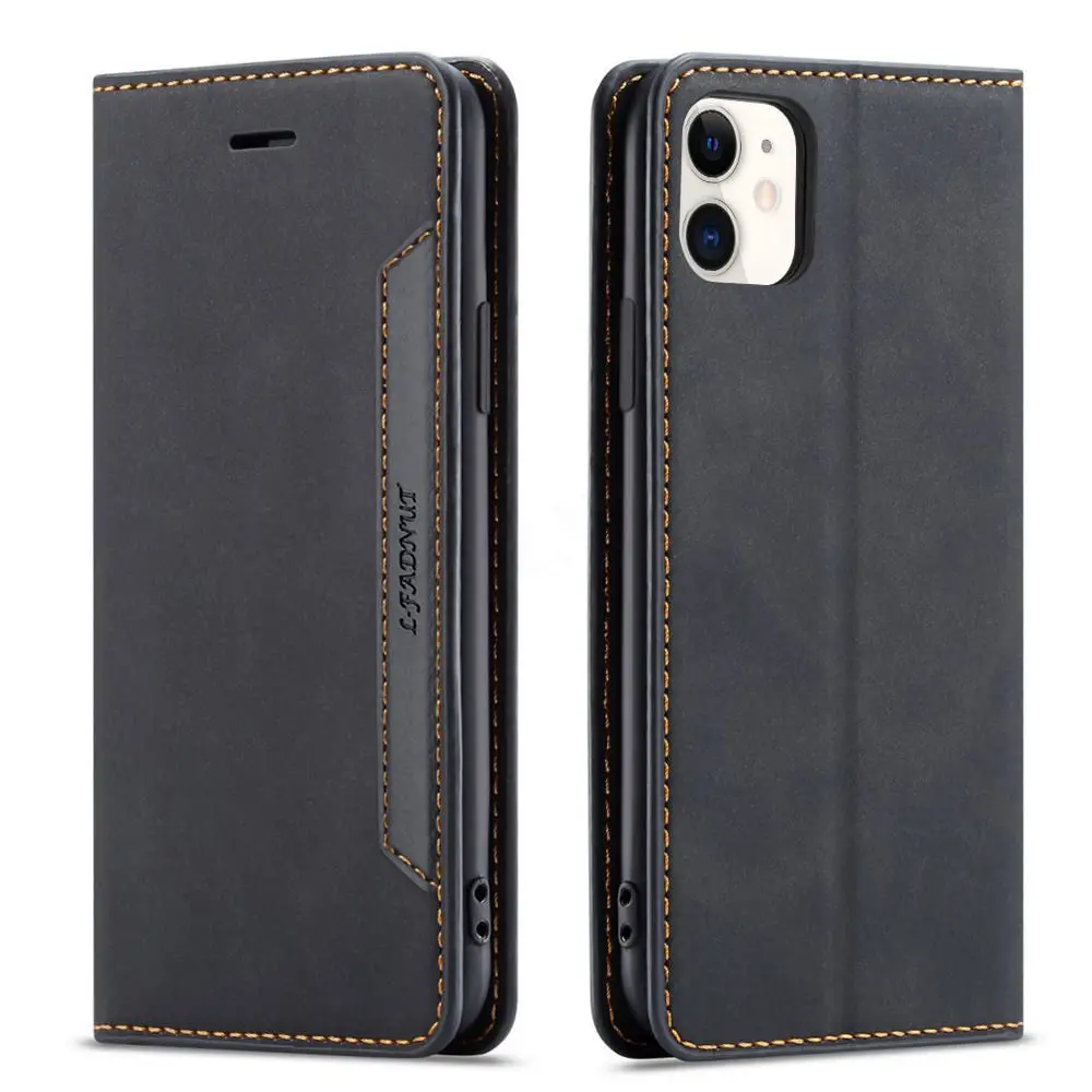 Кожаный флип чехол для iPhone 11 Pro Xs X Xr 6 6S 7 8 Plus SE2 винтажный держатель карт кошелек