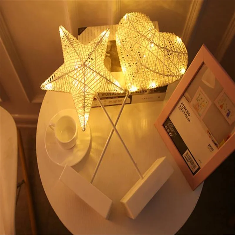 

Led Night Light Heart Star Shape LED Lamp Led Room Lights Moon Lamp Christmas Lights Decorations for Home Children's Night Light