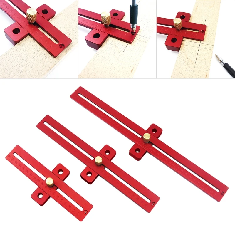 

Метрическая линейка из алюминиевого сплава, линейка для набросков, позиционирование, мерная шкала, маркировочная T-линейка, перекрестная ли...