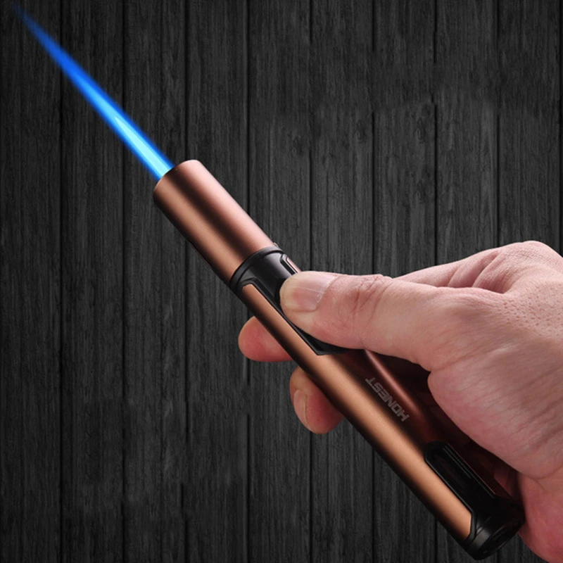 

HONEST Pen Spray Gun Jet Butane Candle Lighter Metal Gas Kitchen Welding Torch Turbo Windproof Cigar Pipe Lighter Gadgets Men