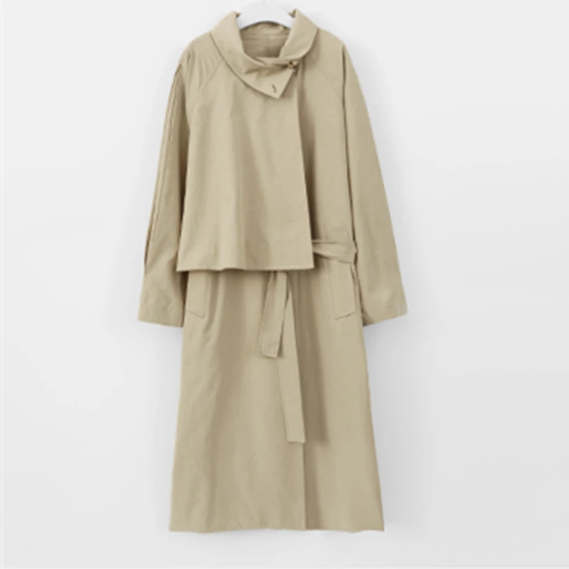 

Women's Autumn Coat Solid Women's Trench Coat Loose Casual Women's Long Trench Coat Single-Breasted Women's Windbreaker 2021 New