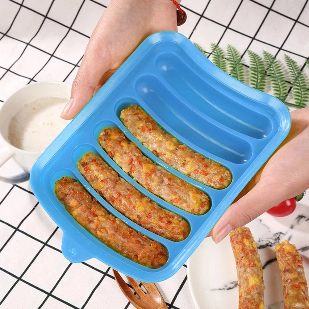 Hamburger Mold Baking Kitchen Gadget Homemade DIY Six-Piece Lid Silicone Sausage Hot Dog Rapid Prototyping | Дом и сад