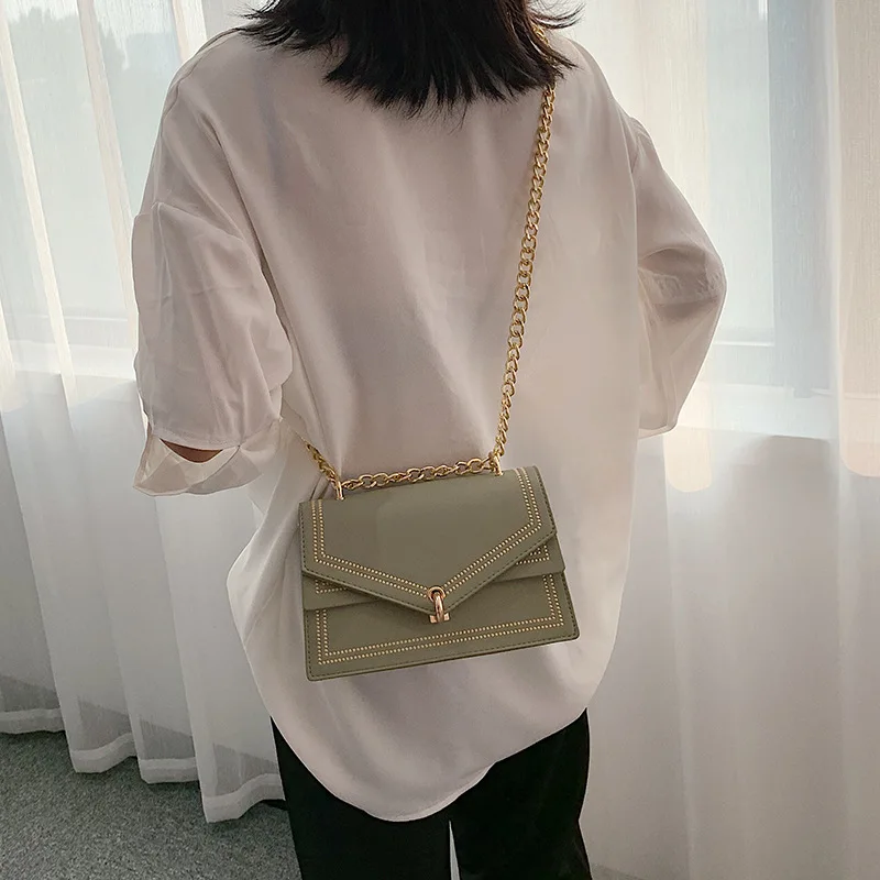 Fashion Luxury Embroidery Female Shoulder Bag PU Leather Women Handbag Ladies Classic Chains Strap Messenger Crossbody Bags | Багаж и