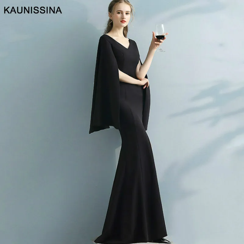 KAUNISSINA вечернее платье русалки осень-зима Платья для вечеринок бордовый