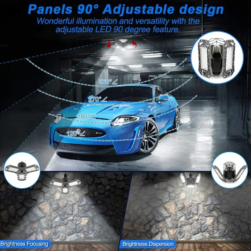 Светодиодный потолочный светсветильник льник для гаража 360 градусов | Лампы и