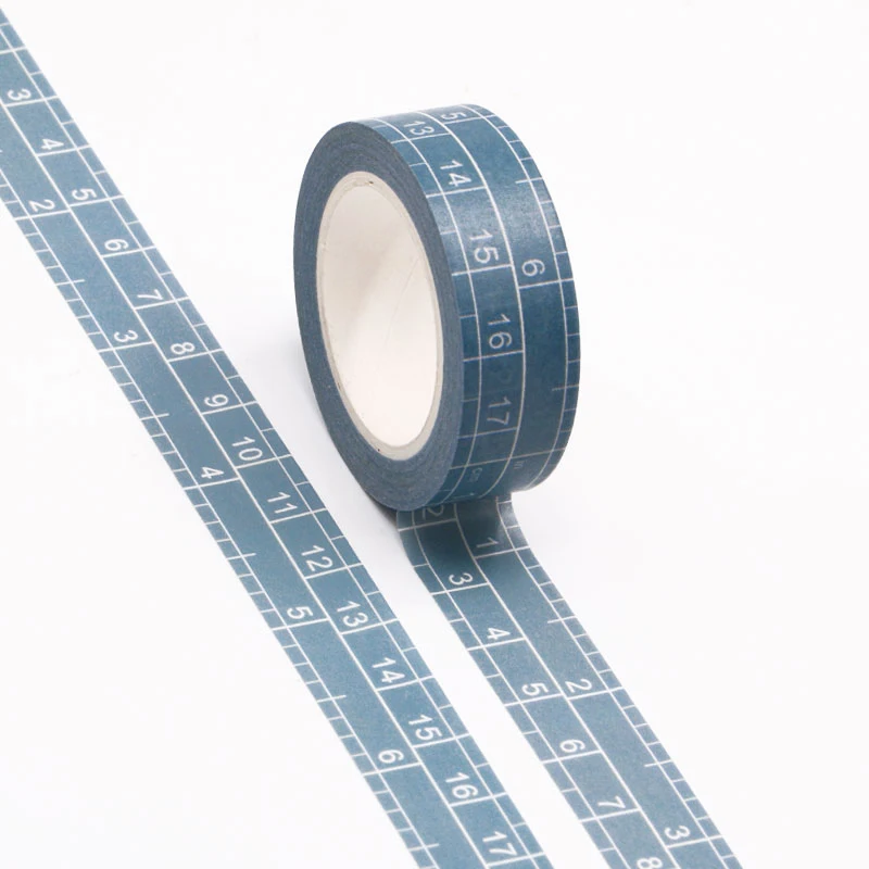 

10PC 15MM*10M Size Tape Measure Washi Tape ruler Wide Sticky Adhesive Tape Scrapbooking Album DIY Decorative Paper Tape