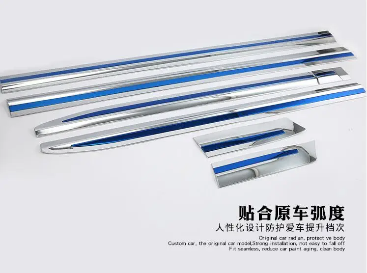 

For Mercedes Benz Vito 2017 7PCS Car Styling ABS Chrome Exterior Door Body Trim Molding Accessories Side Trim Cover