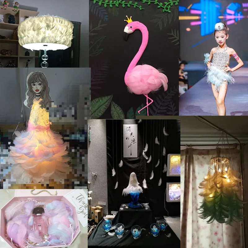 Белое перо гусиная утка перья индейки отделка DIY Свадебный декор ювелирные