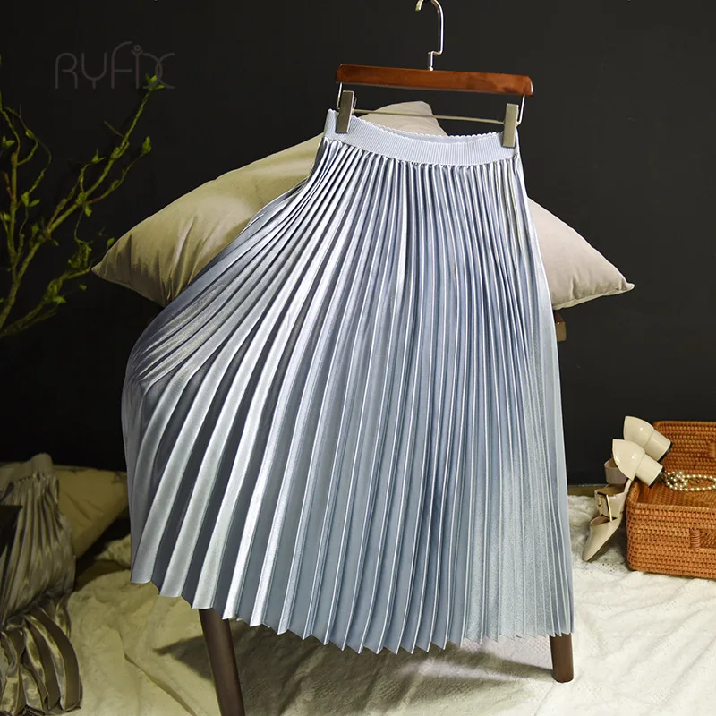 Женская бархатная юбка с завышенной талией черная плиссированная обтягивающая