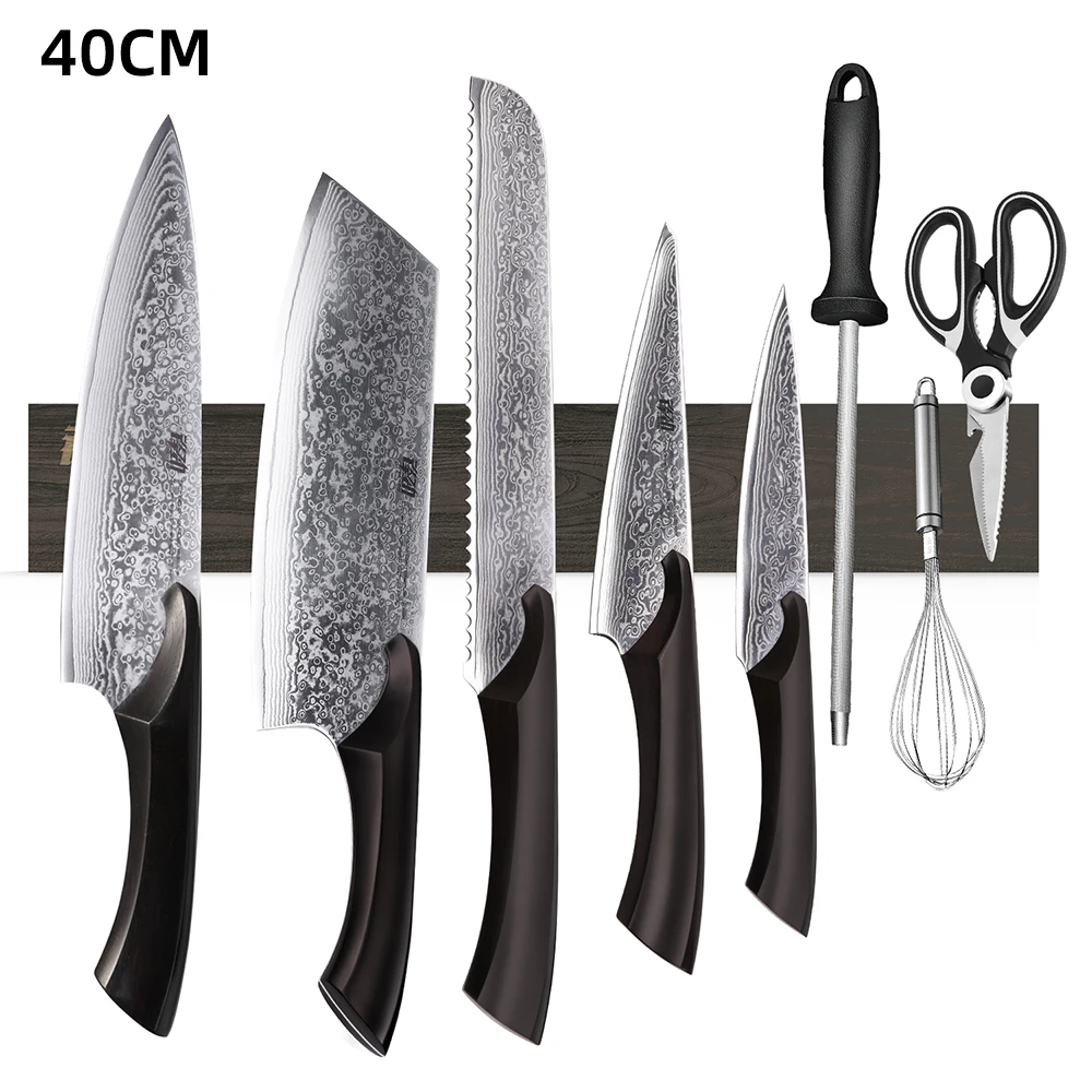 עץ מגנטי סכין מחזיק 18 אינץ סכיני מטבח Stand בר רצועת קיר מגנט בלוק עבור סכיני אחסון בישול אביזרי #1