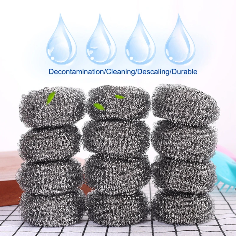 Щетка с проволочным шариком длинная ручка для мытья посуды из нержавеющей стали