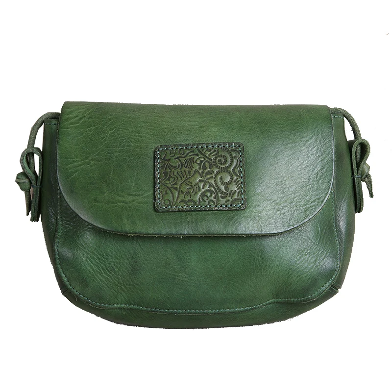 

AETOO Original handmade leather handbags mini bag leather art simple shoulder retro Women Messenger small square bag