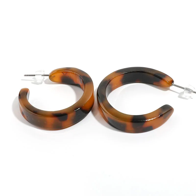 2019 трендовые леопардовые серьги женские Черепаховые круглые Boho акриловые для