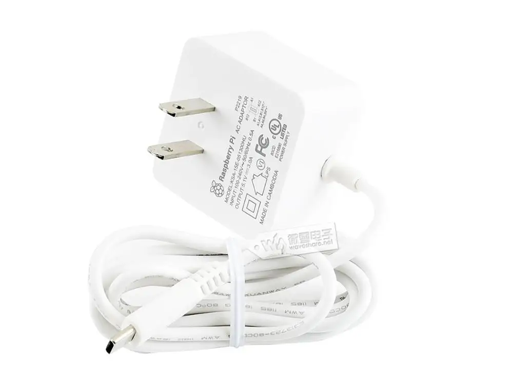 Официальный блок питания для Raspberry Pi стандартный официальный 4 цвет белый/черный |