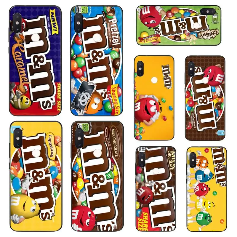 Горячая Распродажа M & Ms коробка шоколада резиновый чехол для телефона Xiaomi Mi8