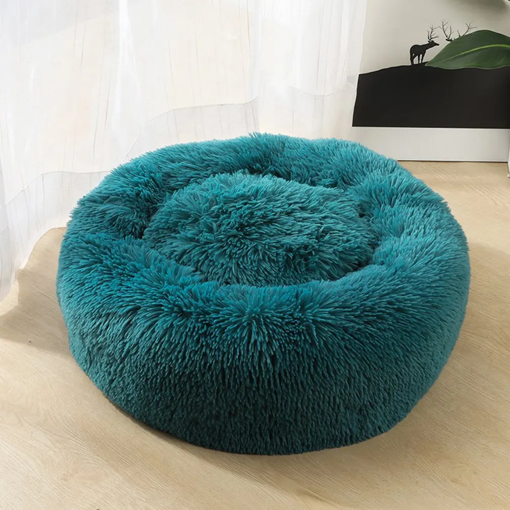 

Round Cat Bed House Soft Long Plush Basket Pet Sleeping Bag Puppy Cushion Mat Portable Cat Supplies Best Pet Dog Bed For Dogs