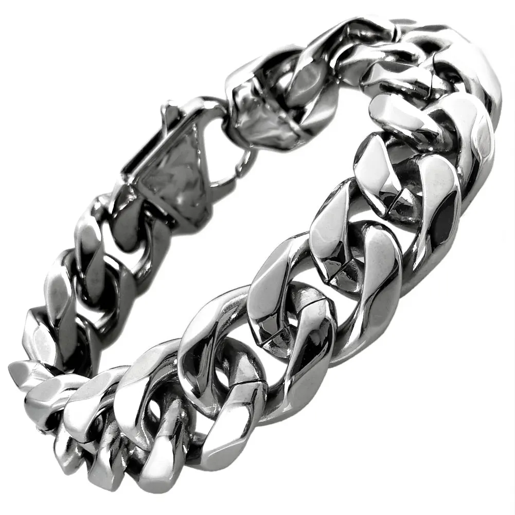 

Drop Shipping Jewelry Stainless Steel Miami Cuban Bracelet Men gift jewelry