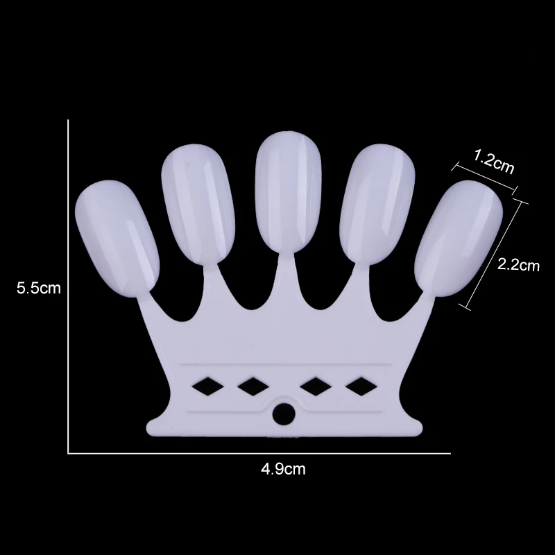 10 шт Поддельные кончики для нейл-арта круглой формы цветные карточки практики