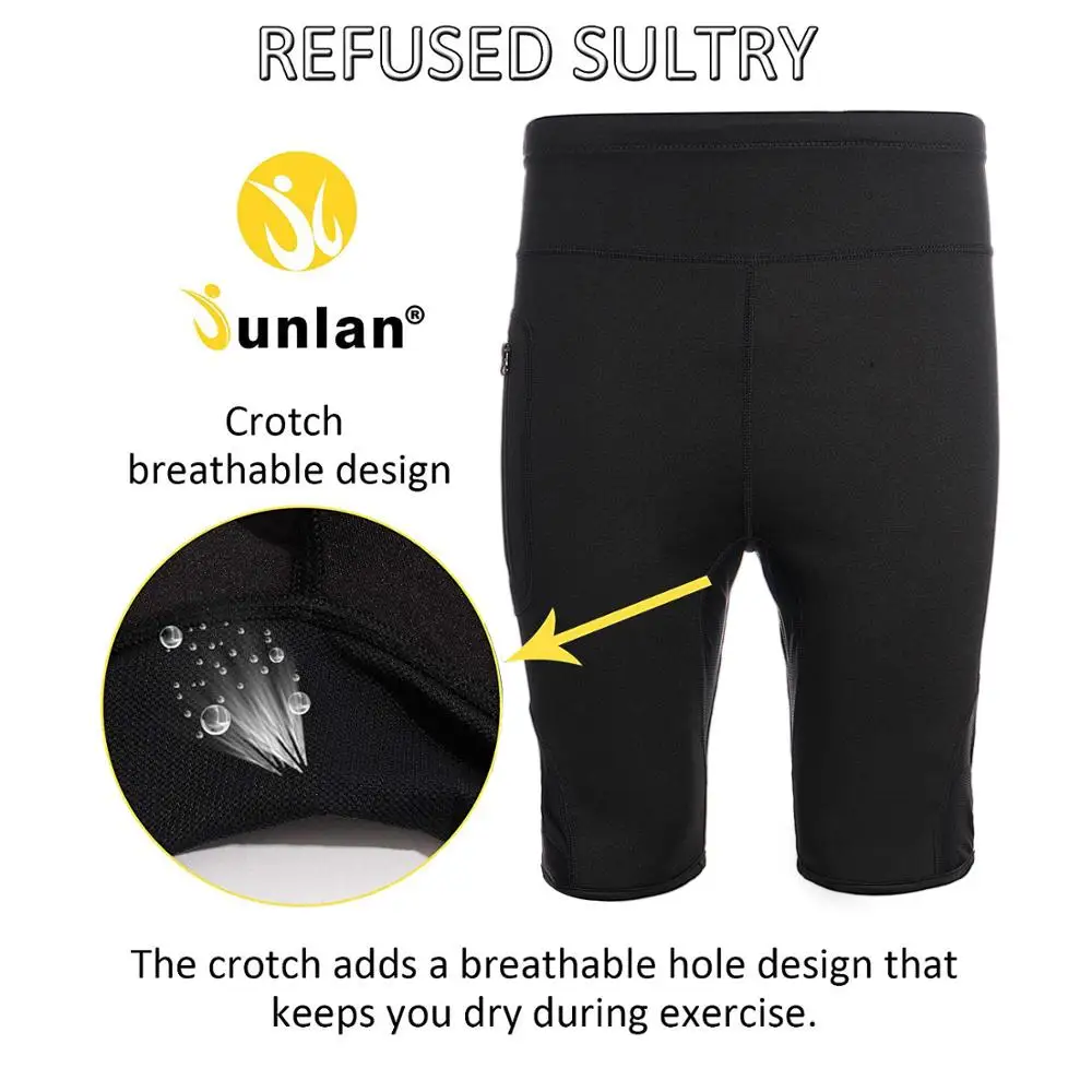 Junlan снижающие штаны для мужчин тренировочные укороченные брюки шорты похудения