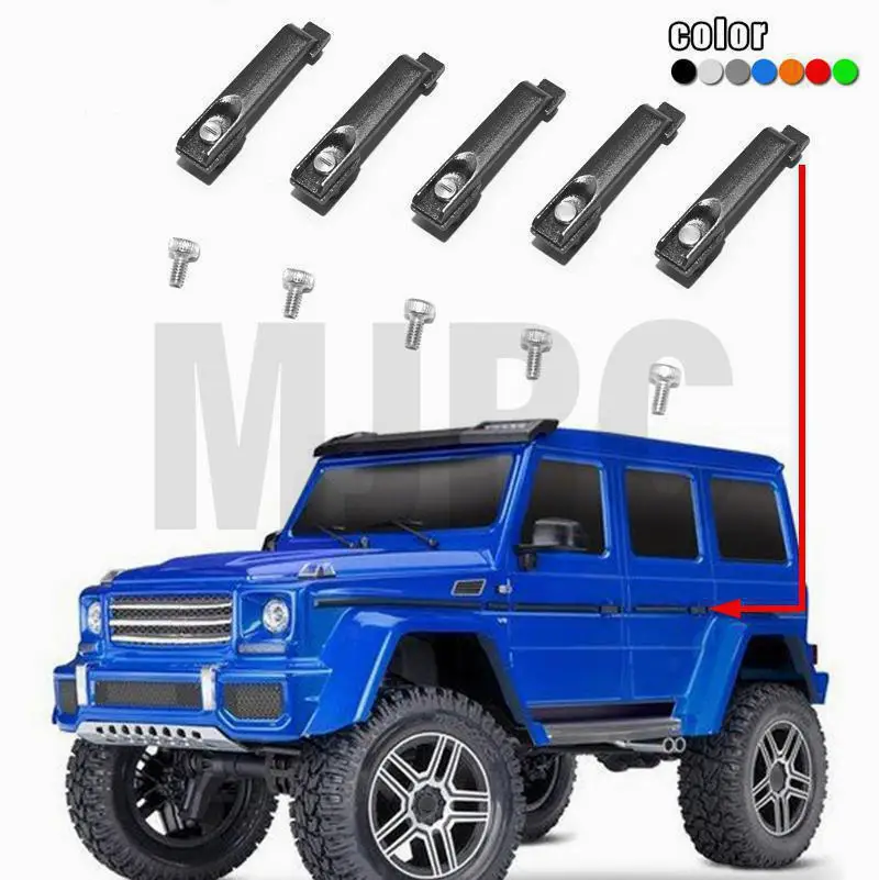 

4PCS For TRX4 for 1/10 RC tracked vehicle Trax Trax For TRX-4 in black, silver, titanium door handles can improve the authentici