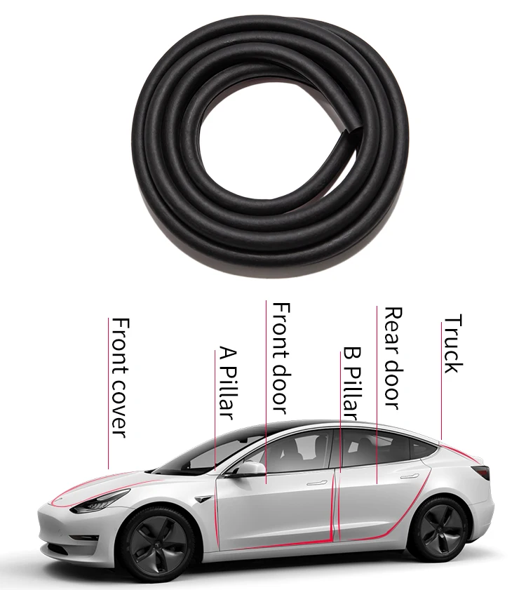

Комплект Уплотнений Tesla для автомобильной двери, для моделирования краев и отделки дверей, для шумоподавления воздуха, для аксессуаров Tesla ...