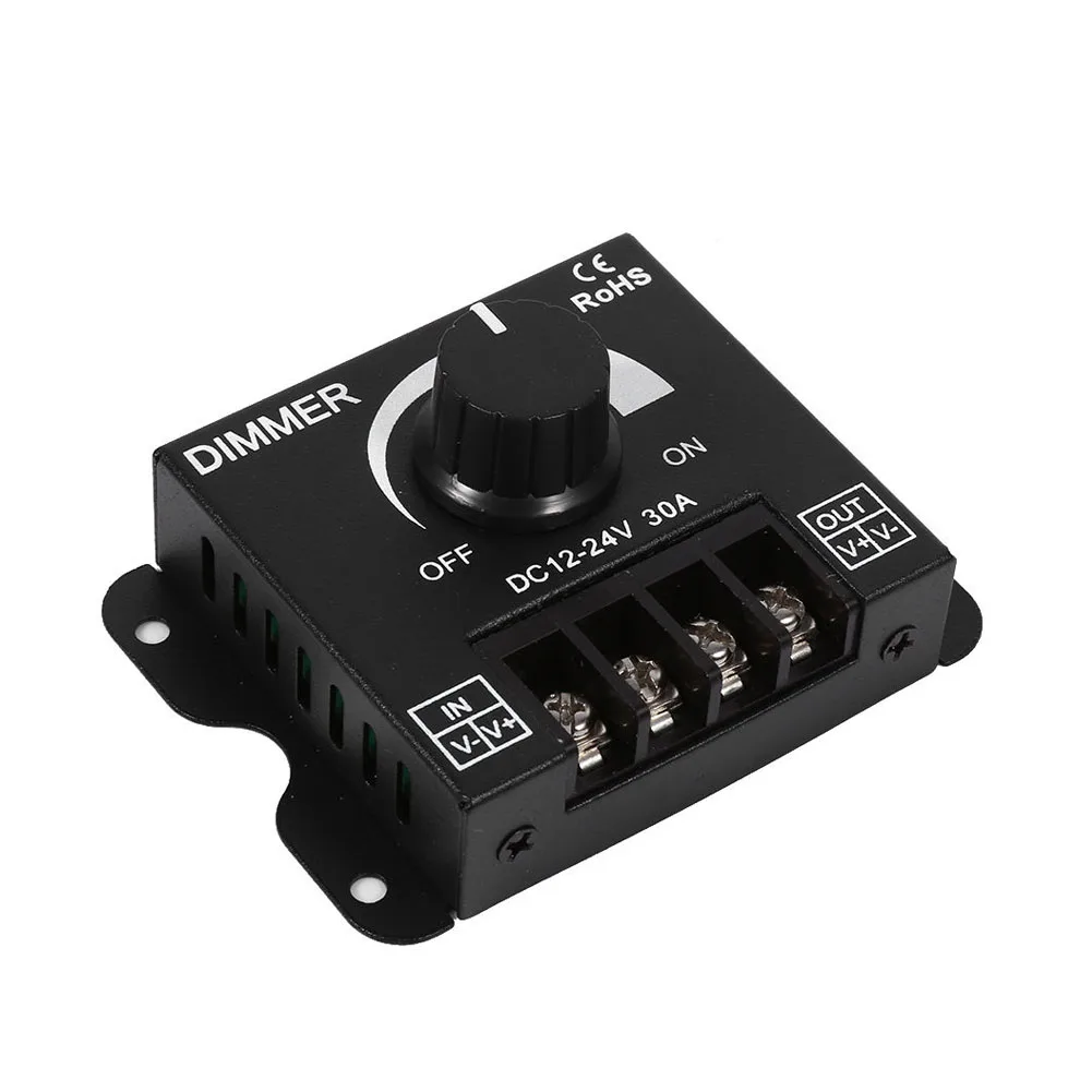12V 30A металлический светодиодный диммер контроллер ручной Управление для